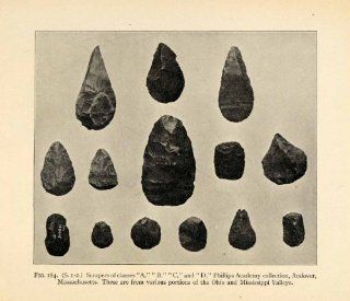 1910 Print Scraper Tool Neolithic Implements Archeology Ohio Mississippi Valley   Original Halftone Print  
