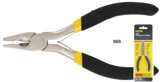 General Tools Mini Lineman's Pliers Serrated Jaws #908 Comfort Grip   Small Lineman Pliers  