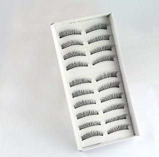 USAMZ909™ 10 Pairs of Quality False Eyelashes   Flexible & Natural Thick Fake Eyelashes Style No.006  Eye Brushes  Beauty