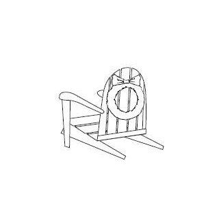 Christmas Adirondack Wood Mounted Rubber Stamp (D932)