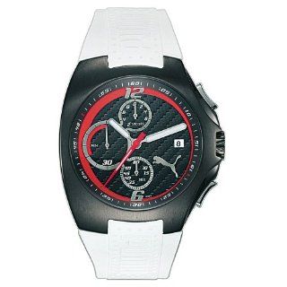 PUMA Men's PU130F5A0213.933 Gear Chronograph White Rubber Watch Watches