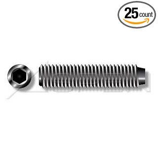 (25pcs) Metric DIN 913 M8X1X10 Flat Point Socket Set Screw, Fine Thread 45H Alloy Steel (450 HV min, grade 14.9)   Quenched and Tempered Ships Free in USA