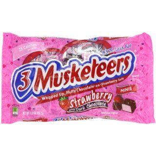 3 Musketeers Dark Chocolate Strawberry Minis, 9 Ounce  Candy And Chocolate Snack Size Bars  Grocery & Gourmet Food