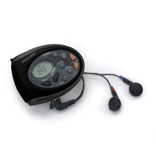 Memorex MR4402BK Sport Armband & Neck Strap Digital AM/FM Radio Clock Function Built in Belt Clip & Earbuds  Headset Radios   Players & Accessories