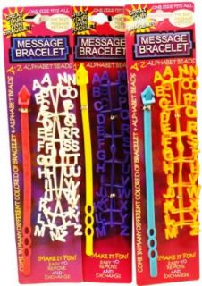 Custom Message Bracelets   Create Your Own Bracelets (Assorted) #67990 Clothing