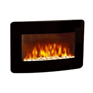 Flametec 914 35 750 Watt / 1500Watt Wall mounted 3D Flame Electric Fireplace with Remote Control, Black  