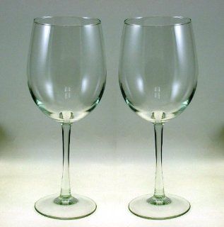 Personalized Monogrammed Colossal Wine Glasses Pair Kitchen & Dining