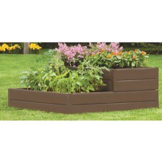 Suncast RBD939 48 Inch by 48 Inch by 18 Inch 6 Panel Tiered Resin Raised Garden Kit  Raised Garden Bed Kit  Patio, Lawn & Garden