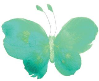 Touch of Nature 23403 Feather Butterfly, 5 1/2 Inch, Seafoam