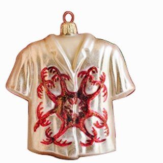 Ornaments to Remember ALOHA SHIRT Christmas Ornament (Palm Tree/Red)   Decorative Hanging Ornaments