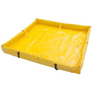 AIRE INDUSTRIAL 918 020204Y Duck Pond Portable Containment, 10 Gallon Spill Capacity, 24" Length x 24" Width x 4" Height, Yellow Industrial Secondary Containment Equipment