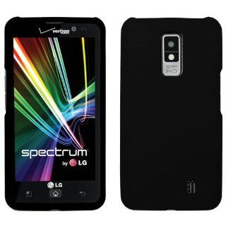 LG SPECTRUM VS920 HONEY BLACK LEATHER FINISH CAS HARD COVER CASE SNAP ON PERFECT FIT Cell Phones & Accessories