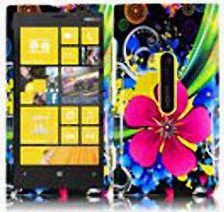Pink Colorful Flower Hard Cover Case for Nokia Lumia 920 Cell Phones & Accessories