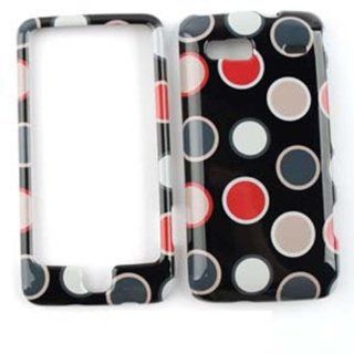 ACCESSORY HARD SNAP ON CASE COVER FOR HTC MOBILE G2 / VISION GRAY RED DOTS BLACK Cell Phones & Accessories
