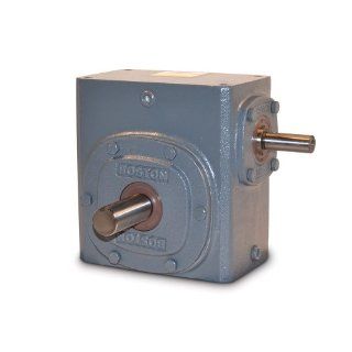Boston Gear 73240KG Right Angle Gearbox, Solid Shaft Input, Right Output, 401 Ratio, 3.25" Center Distance, 2.62 HP and 2944 in lbs Output Torque at 1750 RPM Mechanical Gearboxes