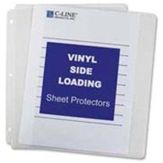 Side Load Vinyl Sheet Protectors Sealed on 3 Sides, Heavy Gauge, Letter, 50/Box CLI61313 