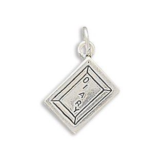 9x12mm Diary Charm .925 Sterling Silver Jewelry