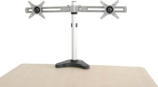 WCI Quality Aluminum Dual Desk Mount For 2 Computer Monitors, LCD LED TV's Or Flat Panel Screens   Articulating, Swivel, Tilt, And Height Adjustable Arm Bracket   Fits 10" Inch To 24" Inch Displays Computers & Accessories