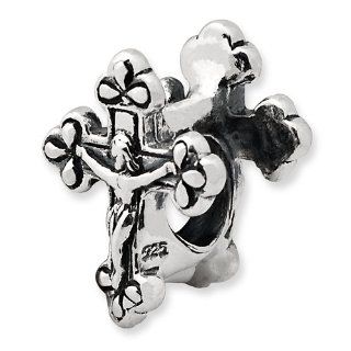 .925 Sterling Silver Crucifix Bead Jewelry