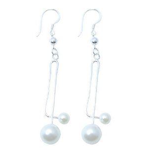 D Gem Majorca Pearl Earrings on 925 silver hooks Hoop Earrings Jewelry