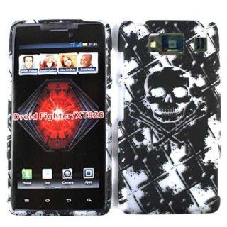 For Motorola Droid Razr Hd Xt926 Skull Black White Matte Texture Case Accessories Cell Phones & Accessories