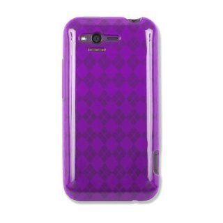 Qmadix FGHTC6330PRO Flex Gel HTC Rhyme for 6330   Skin   Retail Packaging   Purple Cell Phones & Accessories