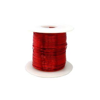 Magnet Wire, Enameled Copper Wire, 14 AWG, 1.0 Lbs, 80' Length, 0.0655" Diameter, Red