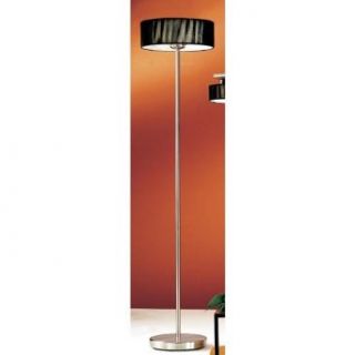Eglo 87627A Monique, Nickel/Black, 3 Light Floor Light Fixture   Floor Lamps  