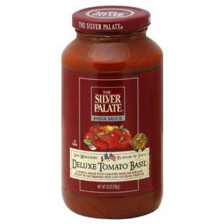 Silver Palate Deluxe Tomato Basil Pasta Sauce, 25 Ounce    6 per case.  Hot Sauces  Grocery & Gourmet Food