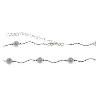 CleverEve's Sterling Silver 07.00 Inch Fashion Bracelet W Star Dust Beads CleverEve Jewelry