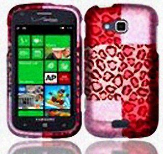 Pink Red Leopard Print Hard Cover Case for Samsung ATIV Odyssey SCH I930 Cell Phones & Accessories