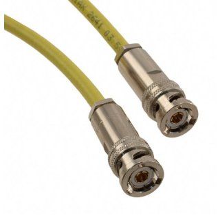 Pomona EM5054 1200# Belden 9222 Triaxial Male Cable, BNC 2 Lug Bayonet Style, 1200" Length, Yellow (Pack of 4) Electronic Components