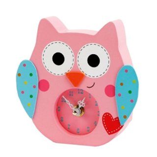 Happi by Dena Wooden Owl Clock, Happi Baby Girl  Nursery Clocks  Baby