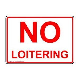 No Loitering Sign TRE 13609 No Soliciting / Trespass  Business And Store Signs 