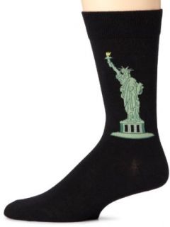 K. Bell Socks Men's Statue Of Liberty Crew Socks, Black, 10 13 at  Mens Clothing store