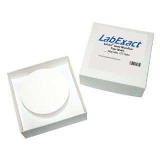 LabExact Grade 934 AH Binderless Glass Microfiber Filter, Circle, 1.5m Pore Size, 11cm Filter Diameter (Pack of 100) Science Lab Filters
