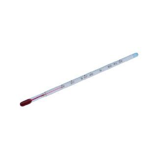Thermco ACC934 Mercury Filled Thermometer for Enzymology, 24 to 38C Range, 0.05C Division, 95mm Immersion, 300mm Length, Safety Uncoated Science Lab Meters