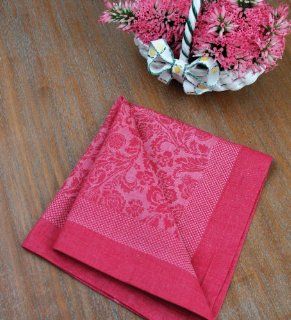 Jacquard Napkin (Pack 4) Regale in Linen Cotton, Made in Europe Cloth Napkins Kitchen & Dining