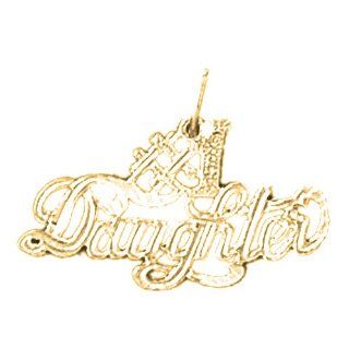 Gold Plated 925 Sterling Silver #1 Daughter Pendant Jewelry