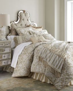 King Floral Sham with Silk Ruffle