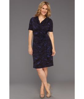 Karen Kane Plus Size Cascade Wrap Dress Womens Dress (Multi)