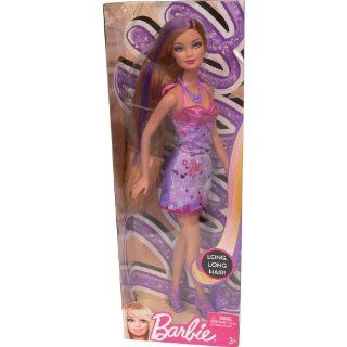 Barbie Hairtastic Purple Dress Purple Hair Doll Toys & Games