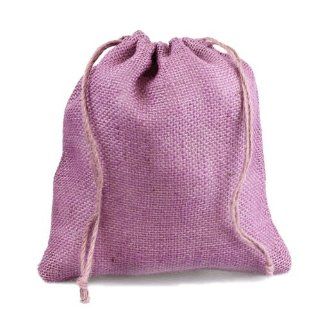 12" x 14" Burlap Jute Favor Party Gift Bags with Drawstring (Pack of 10)   Lavender Health & Personal Care