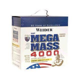 Weider Giant Mega Mass 4000 Powdered Drink Mix Creamy Vanilla 156 oz Health & Personal Care