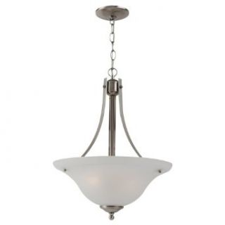 Sea Gull Lighting 65941 962 Pendant with AlabasterGlass Shades, Brushed Nickel Finish   Ceiling Pendant Fixtures  