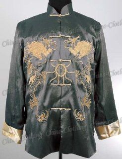 Shanghai Tone Chinese Embroidery Royal Kung Fu Jacket Grey Available Sizes M, L, XL Toys & Games