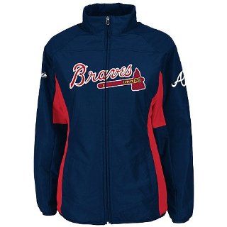 Atlanta Braves Navy Womens Authentic Double Climate On Field Jacket by Majestic  Sports & Outdoors