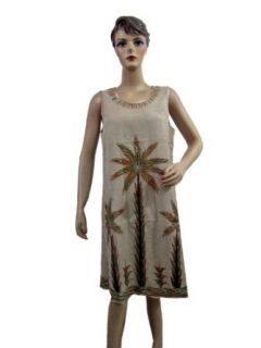 Indiatrendzs Bohemian Grey Tank Dress, Hippie Clothing, Stonewashed Rayon Beach Dress Gypsy Clothing For Women