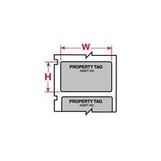 Brady CLWO 217 969 Metallized Polyester I.D. Pro Plus,  Ls2000 & Bradymarker xc Plus Printer Labels , Black On Silver, Legend "Property Tag" (250 Labels per Roll, 1 Roll per Package)
