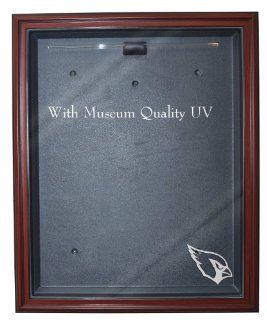 NFL Arizona Cardinals Cabinet Style Jersey Display   Mahogany with Museum Quality UV Upgrade  Sports Related Display Cases  Sports & Outdoors